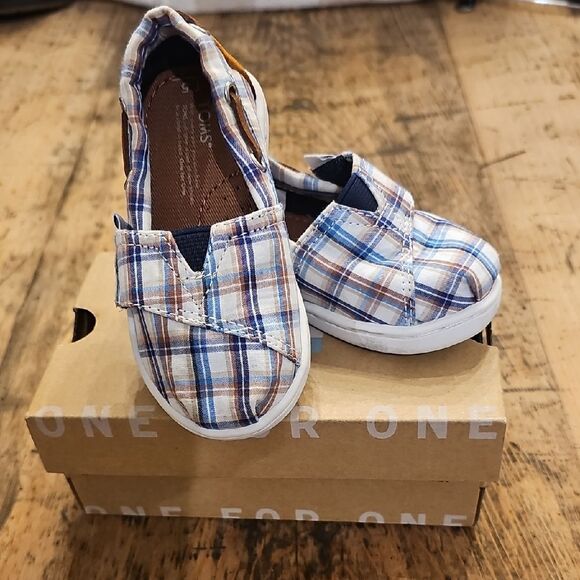 Toms Other - TOMS Bimini Woven Plaid Children's Shoes Size 5T